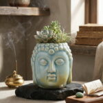 Buddha Oil Burner - Blue