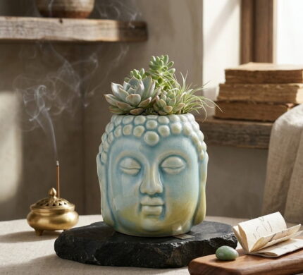 Buddha Oil Burner - Blue