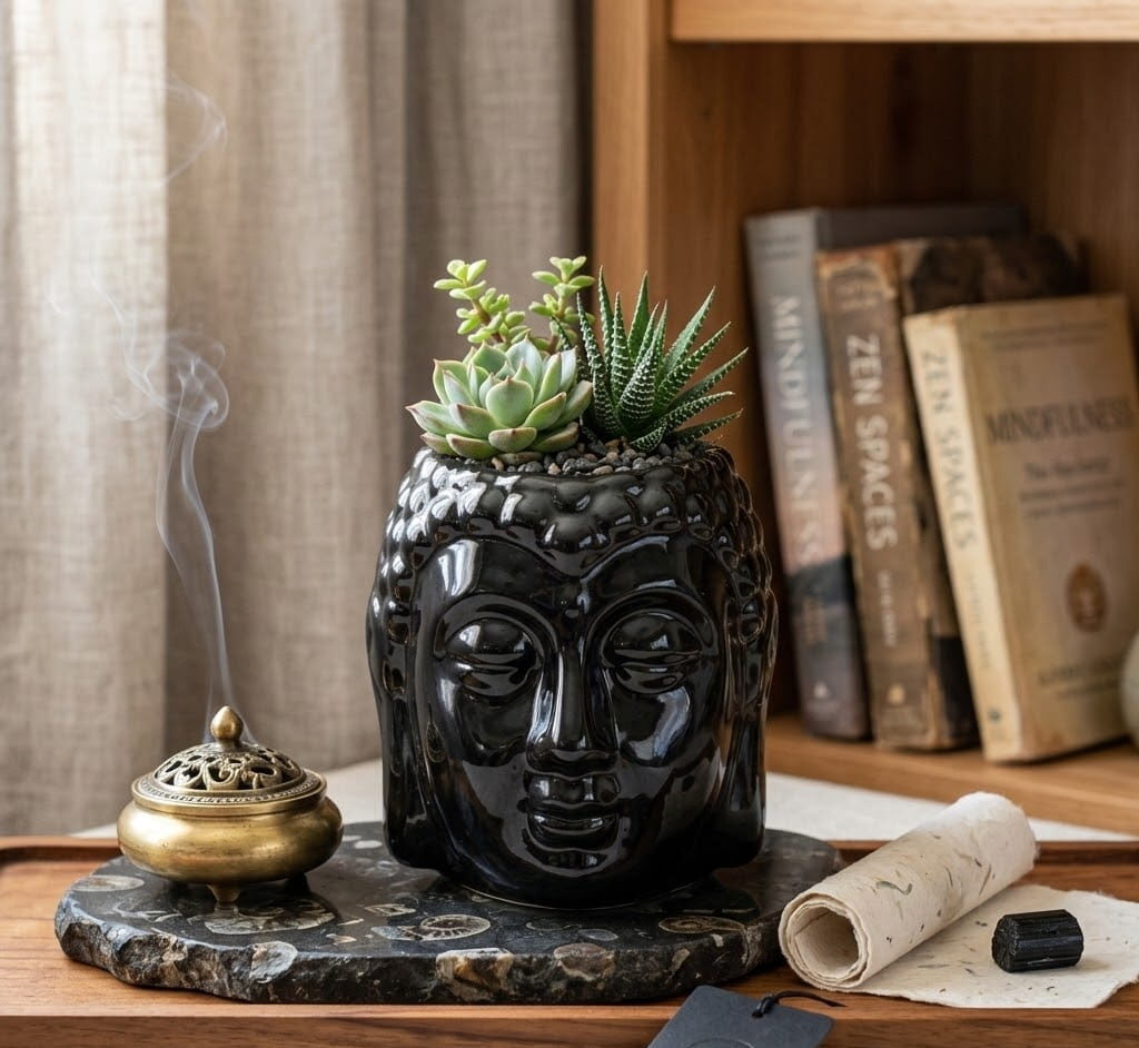 unnamed (11) (1) Buddha Oil Burner - Black