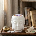 Buddah Head Oil Burner - White