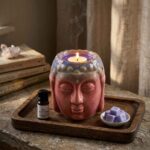 Buddha Oil Burner - Rose & Teal