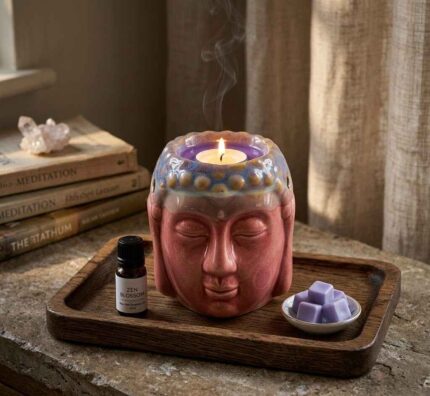 Buddha Oil Burner - Rose & Teal