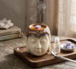 Buddha Oil Burner - Ivory & Mint