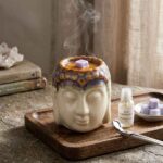 Buddha Oil Burner - Ivory & Mint