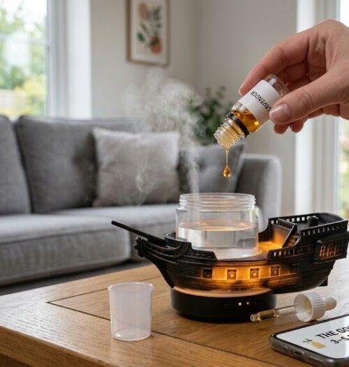 How many drops of essential oil in diffuser
